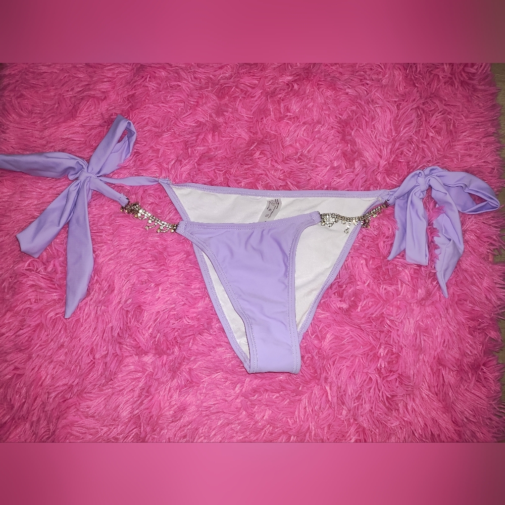Light purple bling bikini bottom